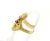 Pink Tourmaline Diamonds 18k Yellow Gold Snake Ring - Size 5.5 For Sale In Miami - Image 6 of 7