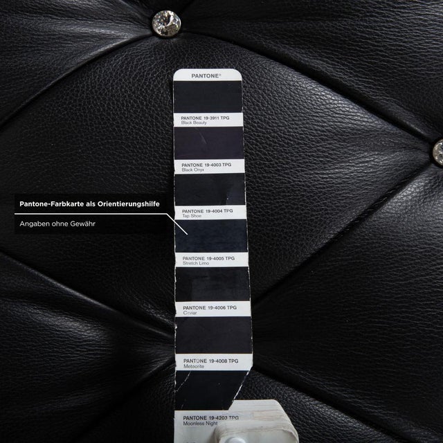 Animal Skin Marilyn Leather Stool in Black from Bretz For Sale - Image 7 of 12