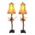 Vintage Maitland Smith Palm Tree Table Lamps, Gold Gilt, 1990s For Sale