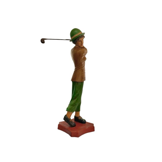 Lady Golfer Statue Large Female Sculpture Vintage Country Club Decor For Sale In Tulsa - Image 6 of 10