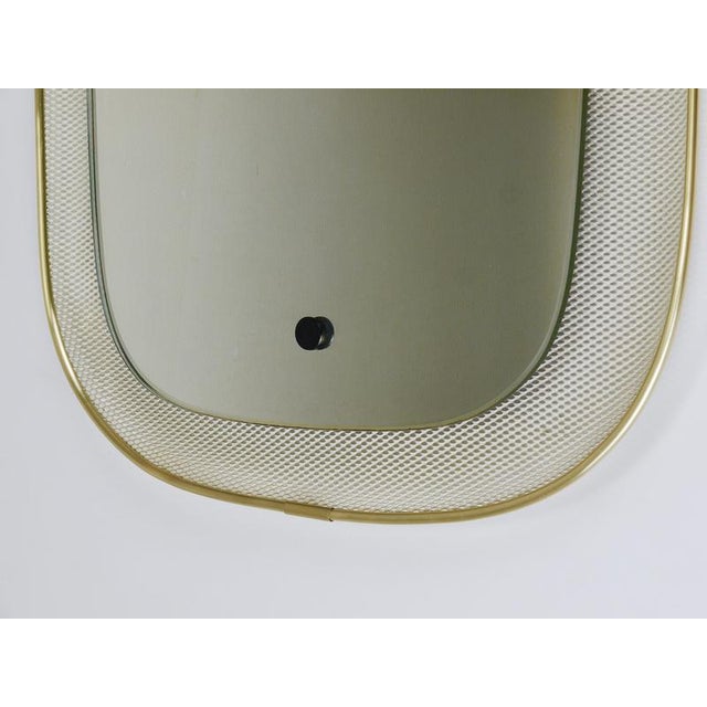 Mid-Century Wall Mirror in Rigitulle Metal & Brass by Vereinigte Werkstätten for Kunst, Germany, 1950s For Sale - Image 15 of 18