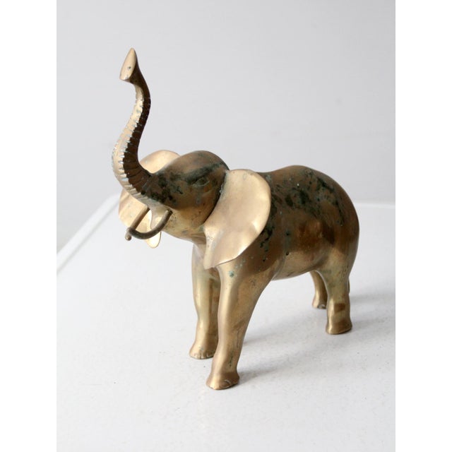 Vintage Brass Elephant For Sale - Image 10 of 11