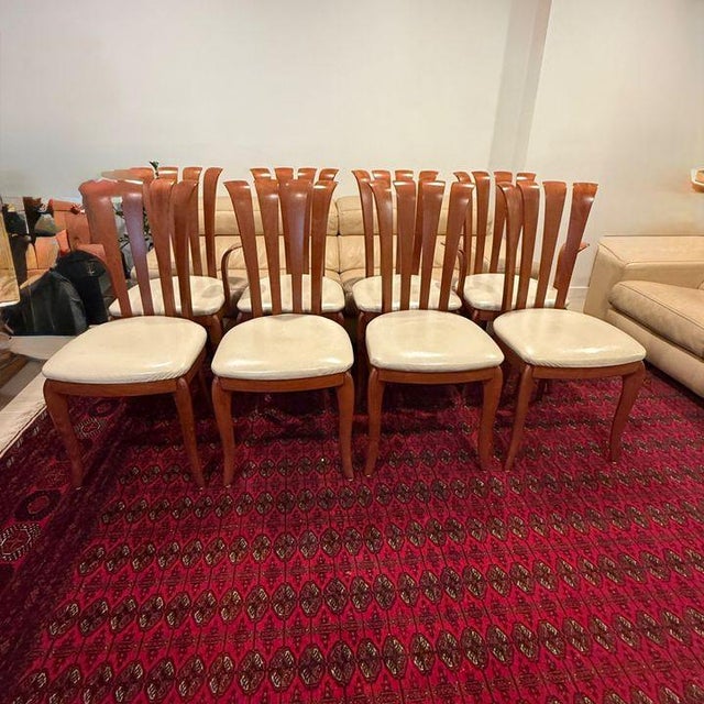 Set of 8 a Sibau Post Modern Italian Dining Chairs For Sale - Image 10 of 12