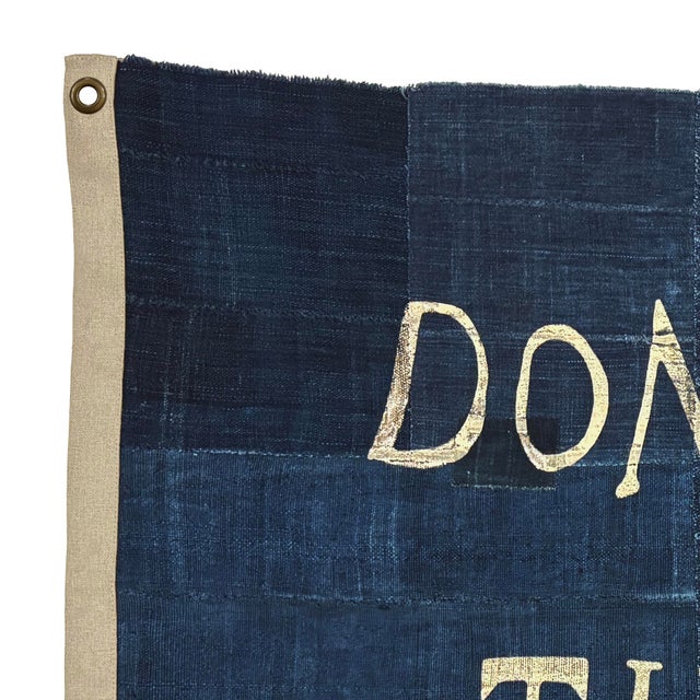 *Item varies from photo* These unique cotton flags are crafted from vintage African textiles. The indigo hue, patchwork,...