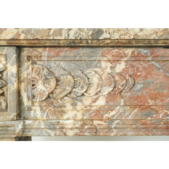 Early 20th Century Waldorf Astoria French Regency Marble Fireplace Mantel For Sale - Image 5 of 16