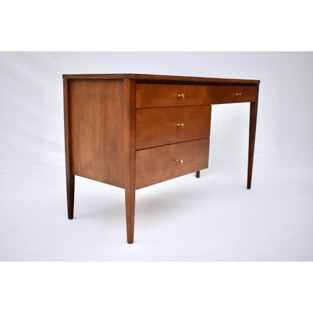 Mid-Century Modern Paul McCobb Desk and Chair Set, Birch and Laminate For Sale In Philadelphia - Image 6 of 13