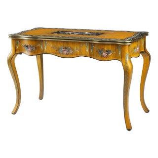 1900s Vintage/ Antique, Adam Style, Paint Decorated, Writing Desk!! For Sale