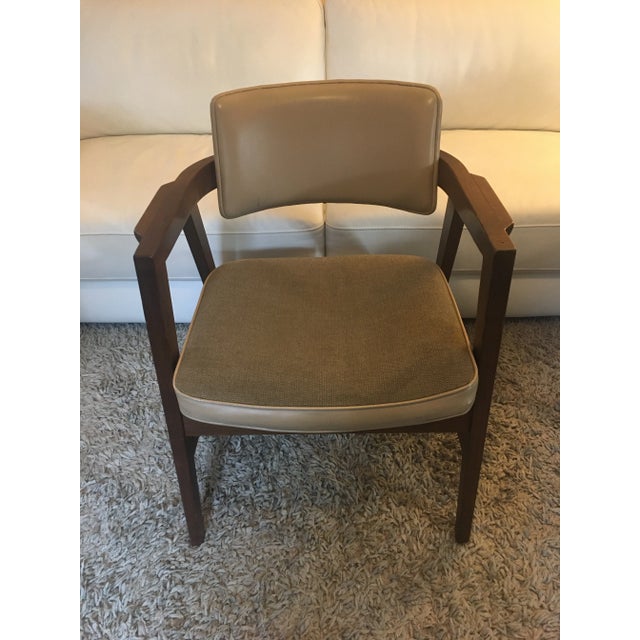 Wood 1978 Gunlocke Chair Company Walnut Floating Arm Chair For Sale - Image 7 of 7