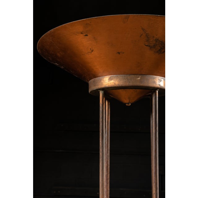 1980s 1980s Modernist Copper Tube Torchiere Floor Lamp by Jim Bindman for Rainbow Lamp Co. For Sale - Image 5 of 7