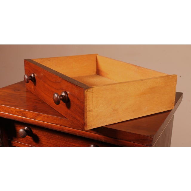 19th Century Walnut Wellington Chest of Drawers For Sale - Image 12 of 13