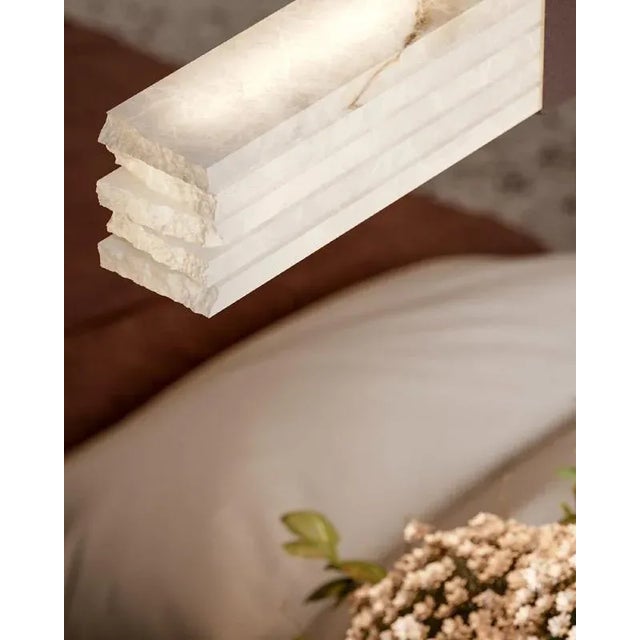 Velathri 1200 Alabaster Wall Sconce by Alabastro Italiano For Sale - Image 4 of 5