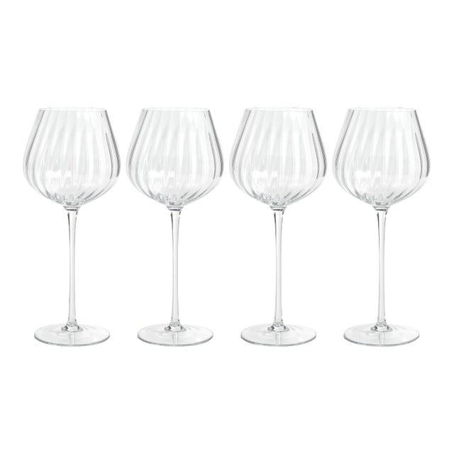 Malden Optic Red Wine Glasses - Clear, Set of 4 For Sale