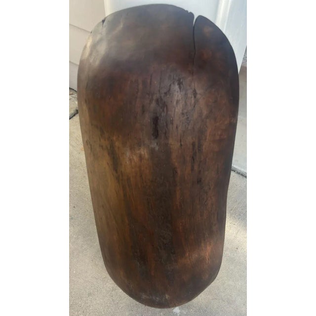 Early 19thc Hand Carved Douhg Bowl For Sale - Image 4 of 9