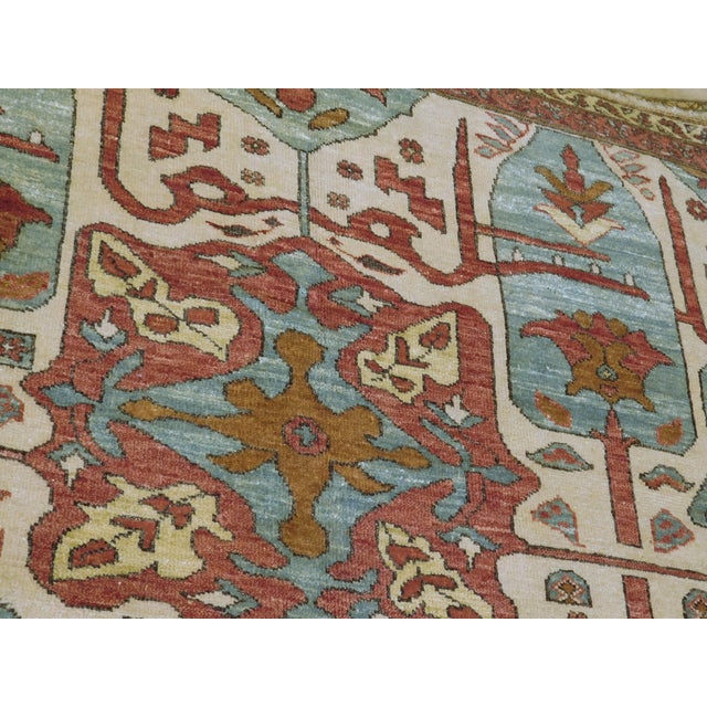 Hand Knotted Indo Heriz Tribal Motif Rug - 8'x 10' For Sale - Image 14 of 18