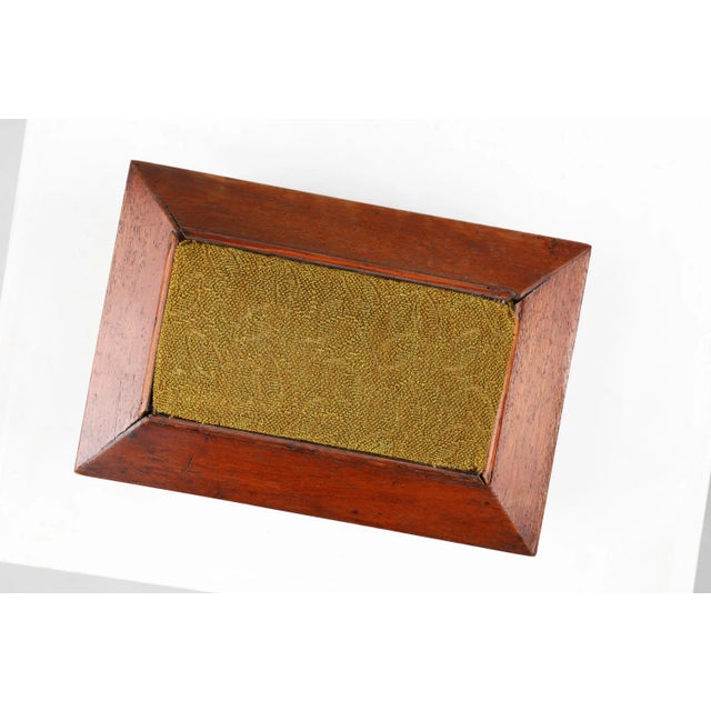 Glass French Art Deco Sewing Box with Yellow Top, 1900s For Sale - Image 7 of 11