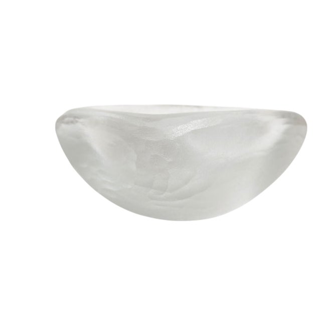 Mid-Century Modern Vicke Lindstrom Hand-Chiseled Art Glass Bowl For Sale - Image 3 of 7