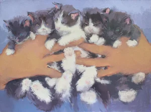 Cat Painting Art Print by Michelle Farro