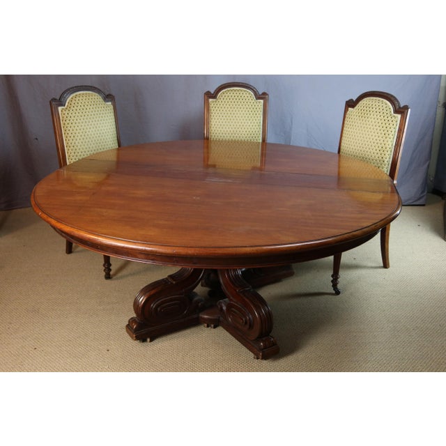 Brown Large Dining Table from Maison Jeanselme, Paris, France For Sale - Image 8 of 15