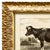 Reproduction Art Print of Vintage Holstein Cow (1) in Ornate Gold Frame For Sale - Image 4 of 5