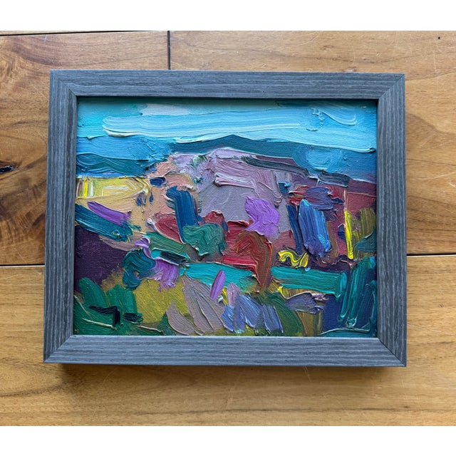 Contemporary Magical Mountain Oil, Framed For Sale - Image 4 of 8