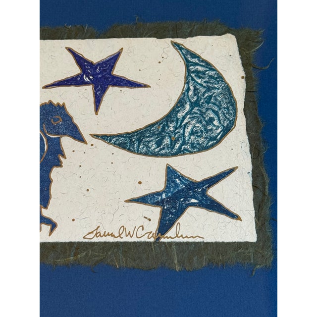 Signed Monoprint Collograph Laurel W. Carnahan ”Ruffled Feathers" Framed For Sale - Image 11 of 12