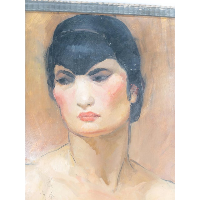 Resolute Portrait of a Parisian Woman by Genevieve Simont Ireland For Sale In New York - Image 6 of 8
