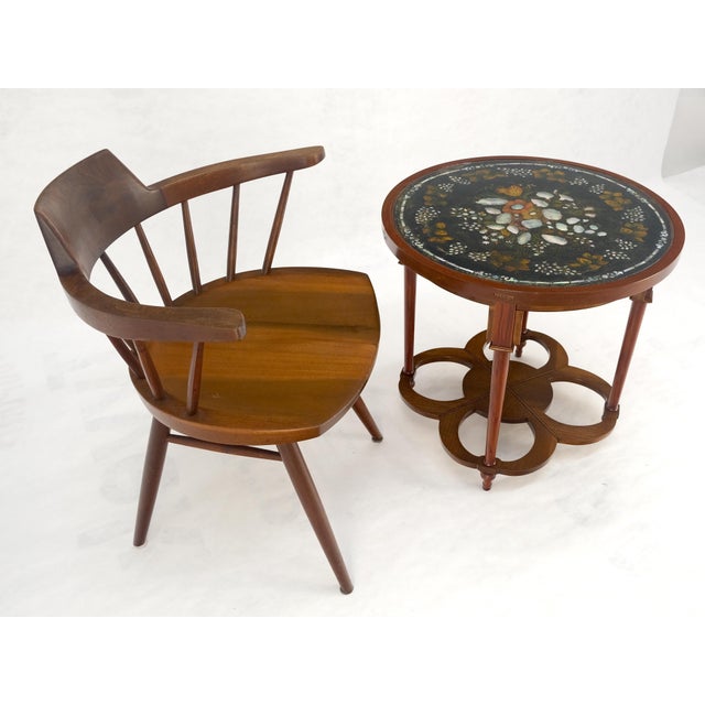 Very Fine Mother of Pearl Decorated 24" Round Side Lamp Table Stand For Sale - Image 13 of 18