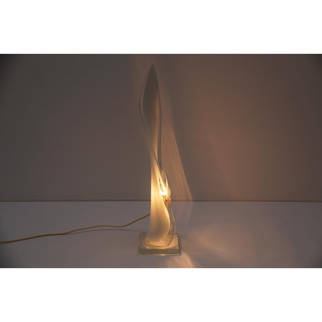 Large Murano Glass Flame Table Lamp, Italy, 1970s For Sale - Image 12 of 16