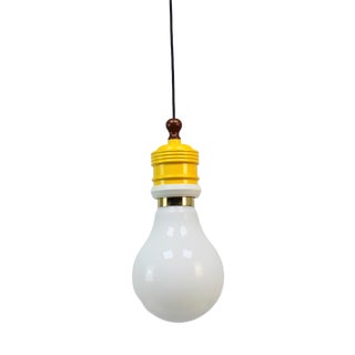 Metalarte Ceiling Lamp in the Shape of a Light Bulb, 1970s For Sale