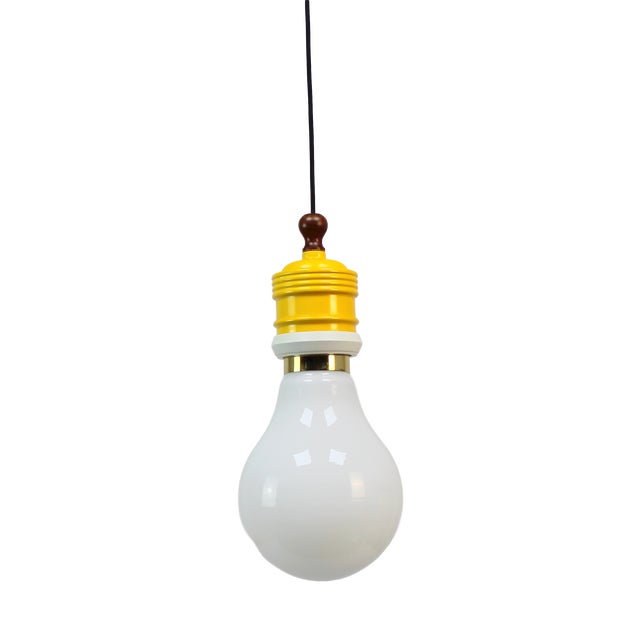 Metalarte Ceiling Lamp in the Shape of a Light Bulb, 1970s For Sale
