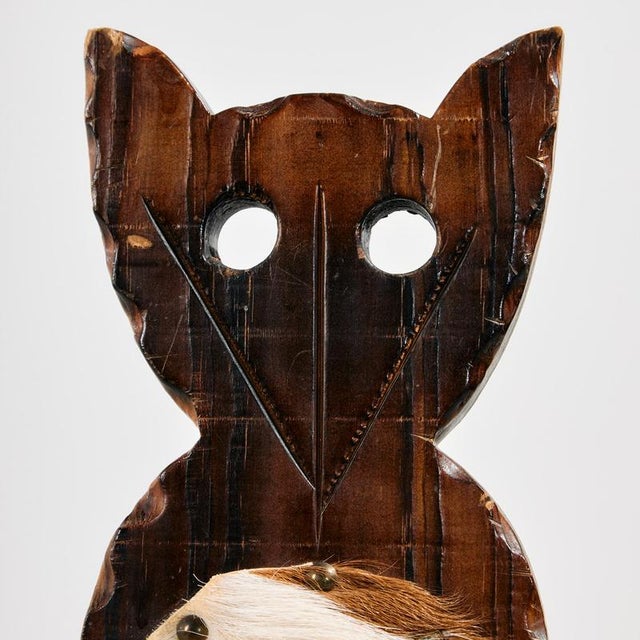 Vintage Hand-Crafted Chair with Cowhide, 1970s For Sale - Image 6 of 13
