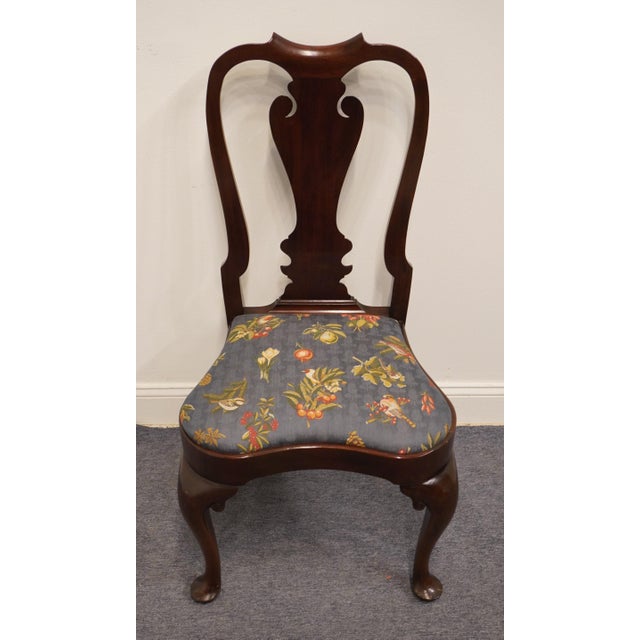 Traditional Statton Furniture Warfield Collection Solid Mahogany Traditional Style Dining Side Chair For Sale - Image 3 of 11