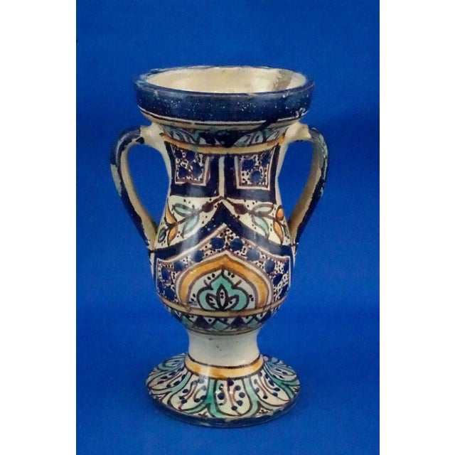 1920s 20th Century Ceramic Amphora Vase by Fratelli Kharraz, Tunisia, 1920s For Sale - Image 5 of 18