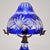 Bohemian Crystal Glass Table Lamp, Vase and Dish, 1910s, Set of 3 For Sale - Image 4 of 14