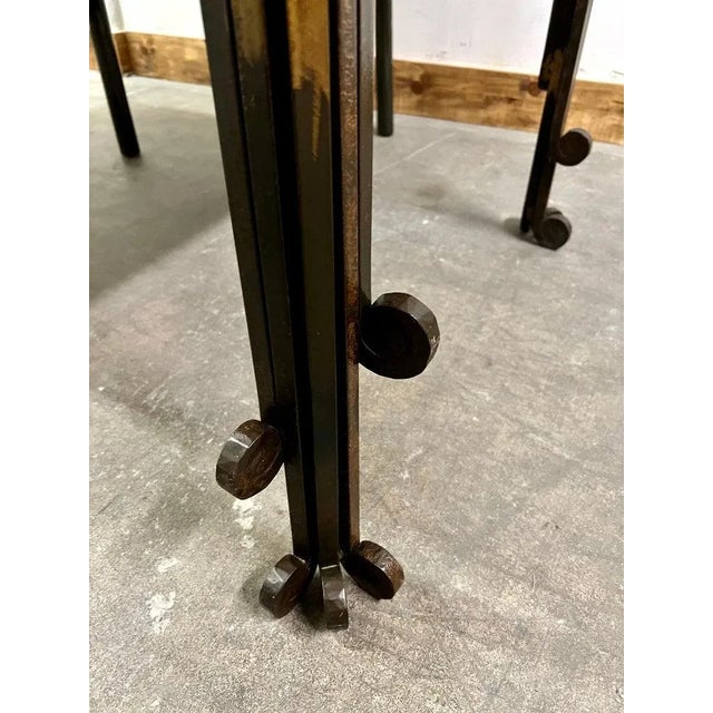 Hand Crafted Art Deco Brutalist Dining, Console Table or Desk For Sale In Los Angeles - Image 6 of 12