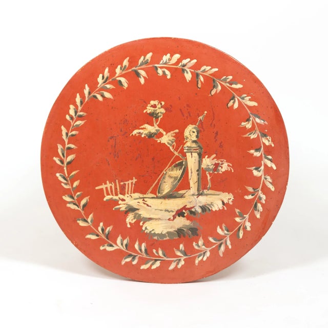 1900 - 1909 Whimsical Painted Urn-Shaped Cabinet With Single Drawer Over Single Door Italian, Circa 1900 For Sale - Image 5 of 8