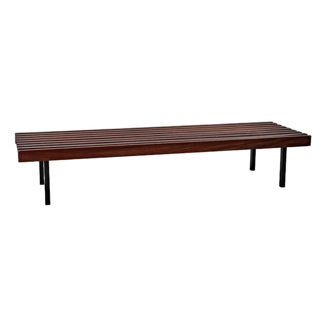 Large Mahogany Bench from Wiener Werkstätten, 1960s For Sale