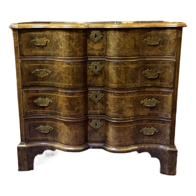 18th/19th Century Continental Rococo Style Serpentine Chest of Drawers For Sale