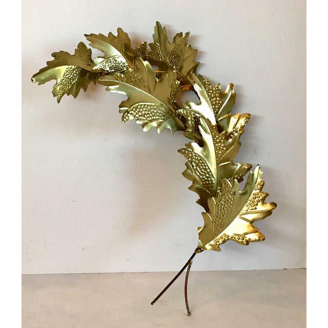 Vintage Mid Century Brutalist Metal Leaf Wall Art Chairish