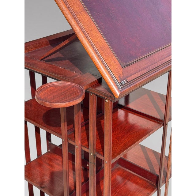 Tall 19th Century French Mahogany Revolving Bookcase, 1880s For Sale - Image 6 of 11