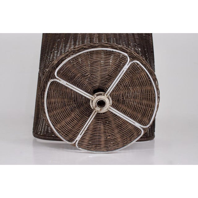 Swivel Armchair in Rattan and Leather from Gerard Van Den Berg, 1970s For Sale - Image 11 of 16