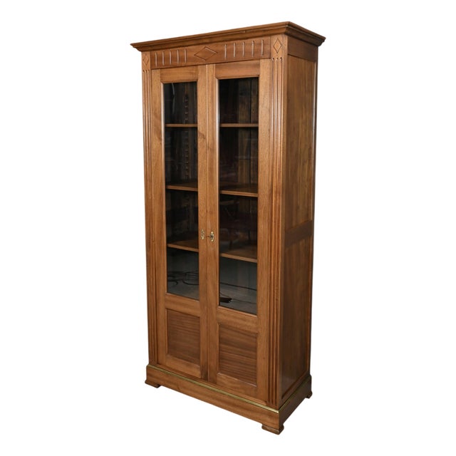 Small Louis XVI Style Mahogany Glass Bookcase, 1930s For Sale