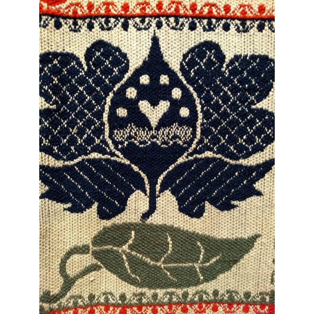 1840s Handwoven American Coverlet, Floral Motif, Signed Elizabeth Yohe For Sale - Image 4 of 8
