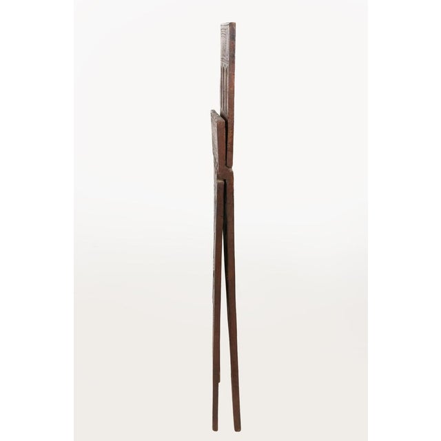 Wood Carved Wooden Folding Easel, North Africa, 20th Century For Sale - Image 7 of 9
