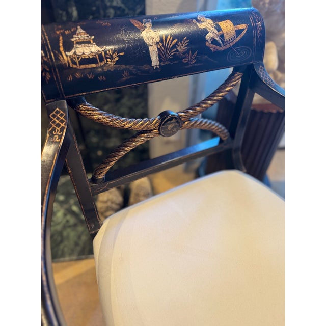 Mid 20th Century Rose Tarlow Chinoiserie Rope-Twist Armchairs – Pair For Sale - Image 5 of 9