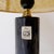 Table Lamp in Black Marble with Natural Raffia Lampshade For Sale - Image 10 of 11