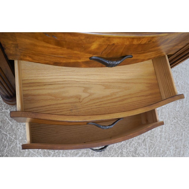Schnadig Stately Wood & Rattan Bedside Table For Sale - Image 4 of 17
