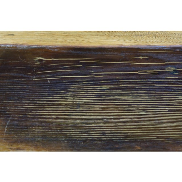Antique Oak Coat Rack Shelf Salvaged Door Knob Hooks Grapevine Architectural 30" For Sale - Image 4 of 18