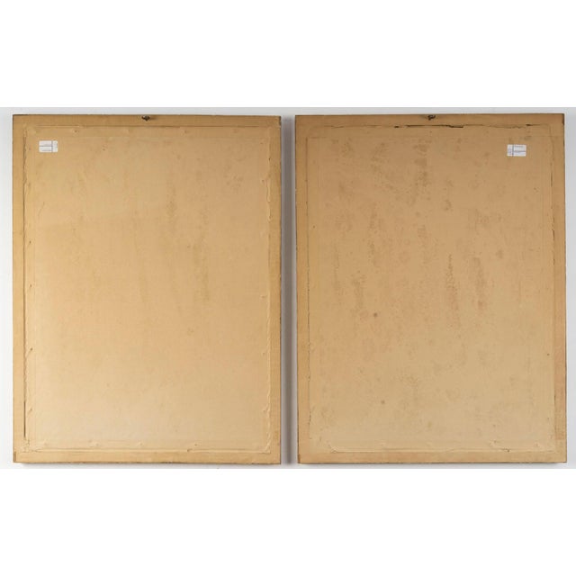 Schall P and Descourtis, 1800s, Watercolors, Set of 2 For Sale - Image 12 of 13