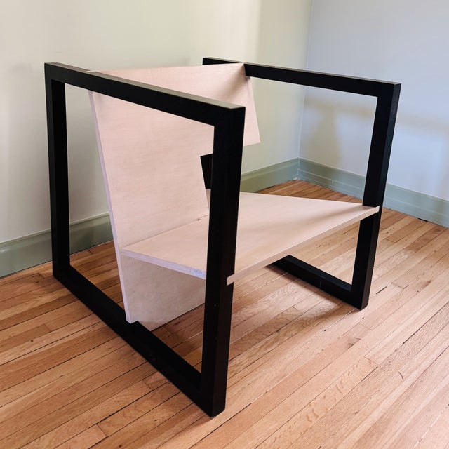 Oversized Architectural Club Chair by Maximilian Eicke (Studio Max ID NY) This sculptural, oversized club chair was...